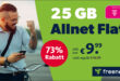 25GB Telekom Allnet Flat nur 9,99 Euro monatlich - mit 5G nur 11,99 Euro monatlich