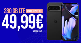 Google Pixel 9 Pro XL für einmalig 199,95 Euro mit 280 GB 5G LTE und 200 Euro Wechselbonus bei Rufnummermitnahme nur 49,99 Euro monatlich