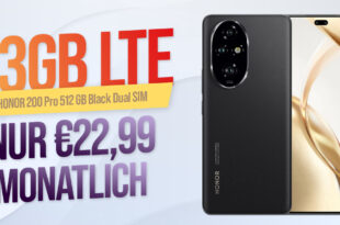 Honor 200 Pro -512GB- für einmalig 159 Euro mit 13GB LTE und 30€ Wechselbonus bei Rufnummermitnahme für 22,99 Euro monatlich