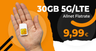 Monatlich kündbar – 30GB 5G nur 9,99 Euro monatlich