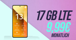 Xiaomi Redmi Note 13 5G für einmalig 39 Euro mit 17GB 5GLTE nur 9,99 Euro monatlich