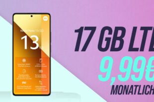 Xiaomi Redmi Note 13 5G für einmalig 29 Euro mit 17GB 5G/LTE nur 9,99 Euro monatlich