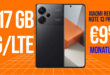 Xiaomi Redmi Note 13 Pro+ (PlusVersion) für einmalig 49 Euro mit 17GB 5GLTE nur 9,99 Euro monatlich