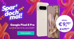 Google Pixel 8 Pro mit 30GB 5GLTE und 50 Euro Wechselbonus bei Rufnummernmitnahme nur 19,99 Euro monatlich