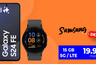 Samsung Galaxy S24 FE & Galaxy Watch FE für einmalig 49 Euro (+AG 39.99 Euro) mit 15GB 5GLTE nur 19.99 Euro monatlich