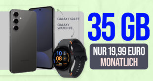 Samsung Galaxy S24 FE & Galaxy Watch FE für einmalig 79 Euro (+AG 39.99 Euro) mit 35GB 5GLTE nur 19.99 Euro monatlich