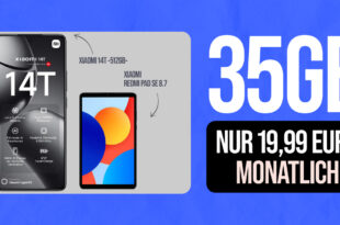 Xiaomi 14T -512GB- für einmalig 49 Euro (+AG 39.99€) und Xiaomi Redmi Pad SE 8.7 mit 35GB LTE nur 19.99 Euro monatlich