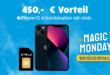 24StundenDeal – Apple iPhone 13 für einmalig 69 Euro mit 30GB 5GLTE & 50 Euro Wechselbonus bei erfolgreicher Rufnummernmitnahme nur 19.99 Euro monatlich