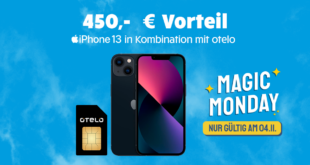 24StundenDeal – Apple iPhone 13 für einmalig 69 Euro mit 30GB 5GLTE & 50 Euro Wechselbonus bei erfolgreicher Rufnummernmitnahme nur 19.99 Euro monatlich