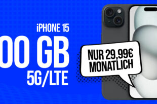 Apple iPhone 15 für einmalig 79 Euro (+AG 39.99€) mit 100GB 5GLTE nur 29.99 Euro monatlich