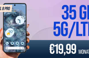 Google Pixel 8 Pro für einmalig 29 Euro (+AG 39.99€) mit 35GB 5G nur 19.99 Euro monatlich