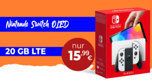 Nintendo Switch OLED mit 20GB LTE für 15.99 Euro monatlich