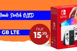 Nintendo Switch OLED mit 20GB LTE für 15.99 Euro monatlich