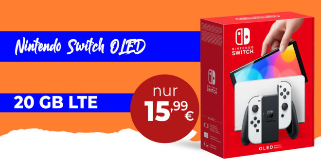 Nintendo Switch OLED mit 20GB LTE für 15.99 Euro monatlich