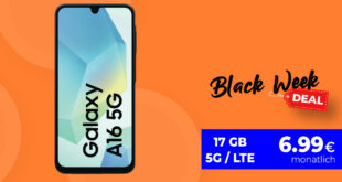 Samsung Galaxy A16 für einmalig 49 Euro (+AG 39.99€) mit 17GB nur 6.99 Euro monatlich