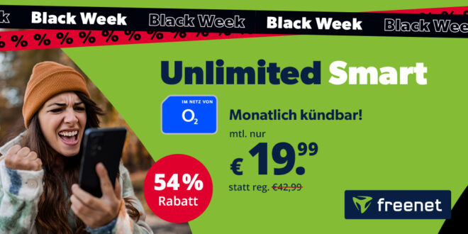 monatlich kündbar - unlimited 5G Internet-Flat mit 15 Mbit/s nur 19.99 Euro monatlich - Anschlusspreis 19.99 Euro