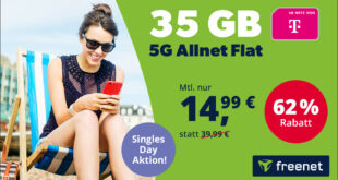 35GB Telekom Flat im 5G-Netz nur 14.99 Euro monatlich - 19.99€ Anschlusspreis