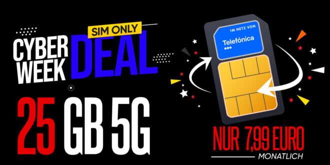 monatlich kündbar - 25GB 5G nur 7.99 Euro monatlich - 35GB 5G nur 9.99 Euro monatlich - 29.99€ Anschlusspreis