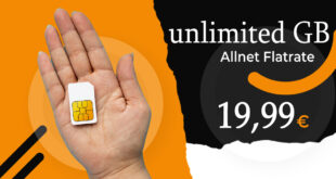 monatlich kündbar - Unlimited Unbegrenzt surfen nur 19.99 Euro monatlich - 9.99 € Bereitstellungspreis