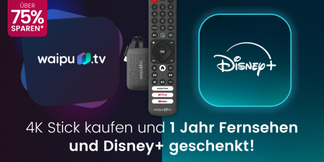 Hol dir 1 Jahr waipu.tv & Disney+ Standard mit Werbung für 64,98 Euro – Das ultimative Streaming-Angebot