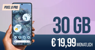 Google Pixel 8 Pro für einmalig 49.95 Euro (+AG 39.99€) mit 30GB und 50 Euro Wechselbonus bei Rufnummernmitnahme nur 19.99 Euro monatlich