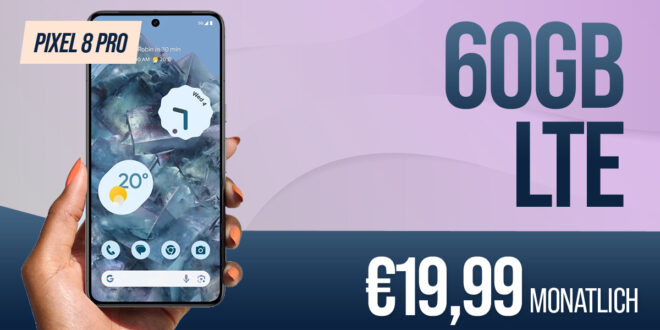 Google Pixel 8 Pro für einmalig 49.95 Euro (+AG 39.99€) mit 60GB und 50 Euro Wechselbonus bei Rufnummernmitnahme nur 19.99 Euro monatlich