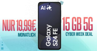 Samsung Galaxy S24 FE für einmalig 49 Euro (+Anschlusspreis 39.99€) mit 15GB 5G nur 19.99 Euro monatlich