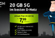 Telekom 20GB 5G Allnet Flat für nur 7.99 Euro monatlich - kein Anschlusspreis