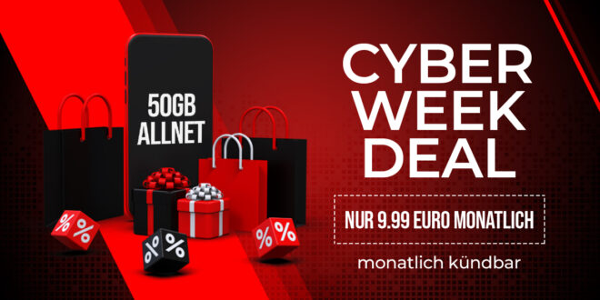 monatlich kündbar - 50GB 5G Allnet Flat nur 9.99 Euro monatlich - 9.99 Euro Bereitstellungspreis