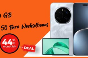 Honor Magic 7 Pro & Pad X8A für einmalig 1 Euro (+AG 39.99€) mit 40GB und 50 Euro Wechselbonus bei Rufnummernmitnahme nur 44.99 Euro monatlich