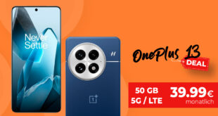 OnePlus 13 -512GB- mit Vertrag - für einmalig 299 Euro (+AG 39.99€) mit 50GB und 200 Euro Wechselbonus bei Rufnummernmitnahme nur 39.99 Euro monatlich