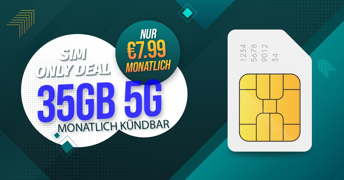 Monatlich kündbar - 35GB nur 7.99 Euro monatlich - 50GB nur 9.99 Euro ...