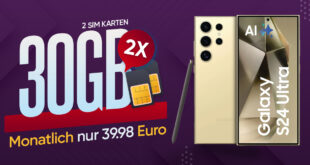 Samsung Galaxy S24 Ultra 5G 256GB für einmalig 99 Euro (+AG 39.99€) mit 2x 30GB nur 39.98 Euro monatlich