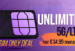 Vodafone Giga Mobil XL unlimited nur 34.99 Euro monatlich (5G bis 300 Mbits)