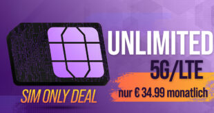 Vodafone Giga Mobil XL unlimited nur 34.99 Euro monatlich (5G bis 300 Mbits)