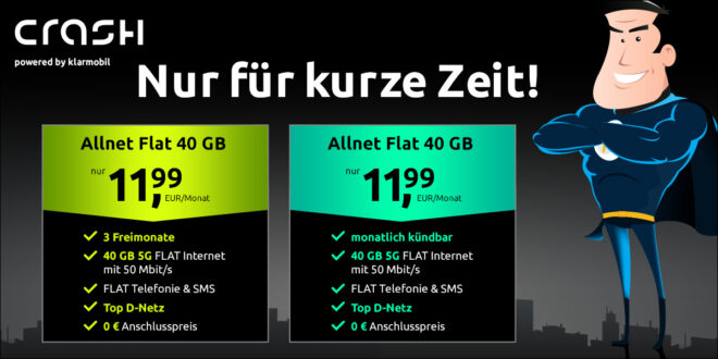 Vodafone 40GB 5G nur 11.99 Euro monatlich - 3 Freimonate