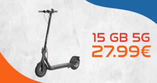 Xiaomi Electric Scooter 4 für einmalig 1 Euro mit 15GB für 27.99 Euro monatlich - kein Anschlusspreis