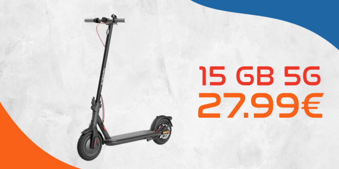 Xiaomi Electric Scooter 4 für einmalig 1 Euro mit 15GB für 27.99 Euro monatlich - kein Anschlusspreis