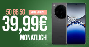 OPPO Find X8 Pro 16GB/512GB für einmalig 179 Euro mit 50GB und 200 Euro Wechselbonus bei Rufnummernmitnahme nur 39.99 Euro monatlich