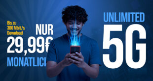 o2 Mobile Unlimited Max (5G max. 300 MBit/s) nur 29.99 Euro monatlich