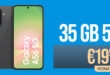 Samsung Galaxy A56 für einmalig 49 Euro mit 35GB 5G und 50 Euro Wechselbonus bei Rufnummernmitnahme nur 19.99 Euro monatlich
