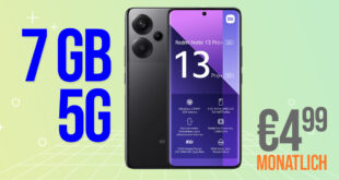 Xiaomi Redmi Note 13 Pro+ (PlusVersion) -512GB- für einmalig 29 Euro (+AG 39.99€) mit 7GB nur 4.99 Euro monatlich