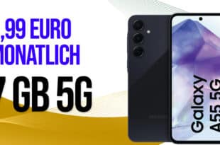Samsung Galaxy A55 für einmalig 29 Euro (+AG 39.99€) mit 7GB nur 9.99 Euro monatlich