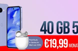 Google Pixel 9a & Pixel Buds für einmalig 49.99 Euro mit 40GB Vodafone Allnet Flat nur 19.99 Euro monatlich - kein Anschlusspreis