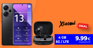 Xiaomi Redmi Note 13 Pro+ (PlusVersion) -512GB- & Redmi Buds 5 mit 4GB nur 9.99 Euro monatlich