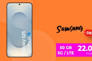 Samsung Galaxy S25 für einmalig 149 Euro (+AG 15€) mit 50GB Telekom nur 22 Euro monatlich - Junge Leute erhalten 100GB Datenvolumen