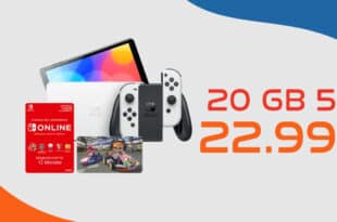 Nintendo Switch OLED Mario Kart 8 und 12 Monate Online Mitgliedschaft mit 20GB nur 22.99 Euro monatlich