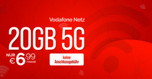 Vodafone Netz - Allnet 20GB nur 6.99 - 30GB nur 8.99 Euro und 50GB nur 9.99 Euro monatlich