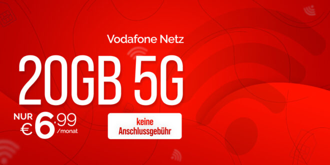 Vodafone Netz - Allnet 20GB nur 6.99 - 30GB nur 8.99 Euro und 50GB nur 9.99 Euro monatlich