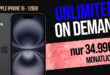 Apple iPhone 16 mit Vertrag - für einmalig 79 Euro mit o2 Mobile Unlimited on Demand und 100 Euro Wechselbonus bei Rufnummernmitnahme nur 34.99 Euro monatlich